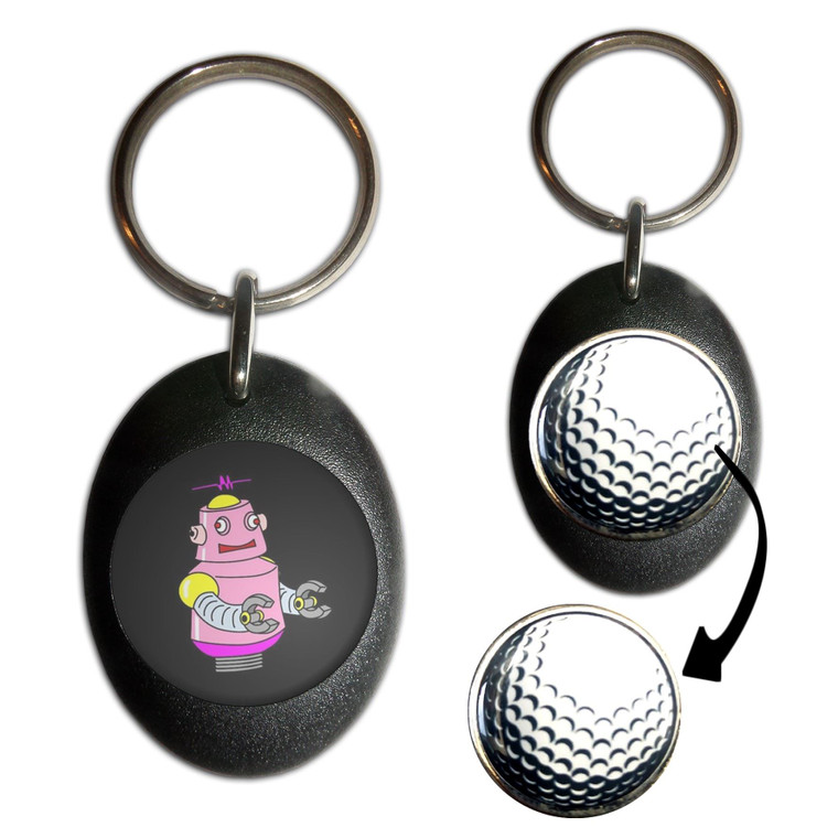 Black Girl Robot - Golf Ball Marker Key Ring
