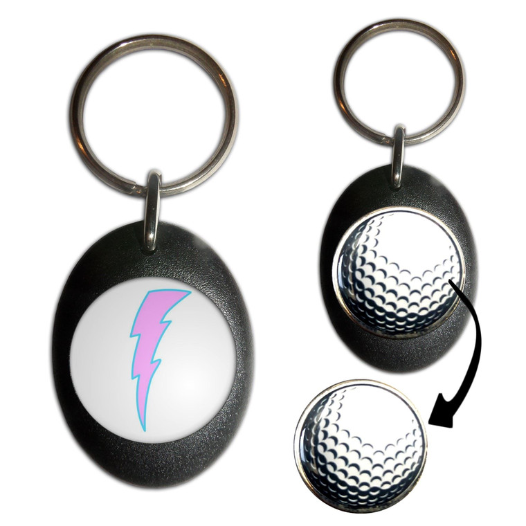 Lightning Bolt Pink - Golf Ball Marker Key Ring