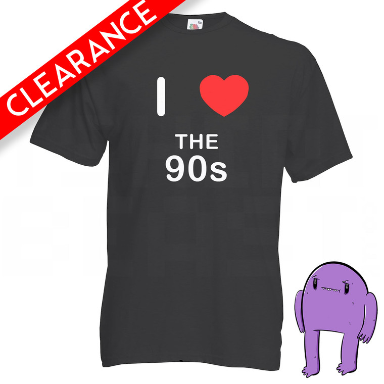 I Love The 90s - Medium Black T Shirt  (Clearance)