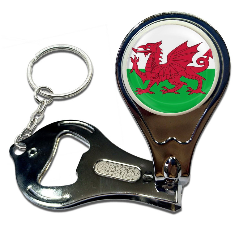 Wales Flag - Nail Clipper Bottle Opener
