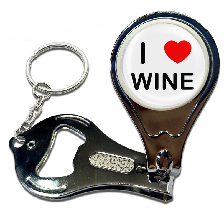 I Love Wine - Nail Clipper Bottle Opener