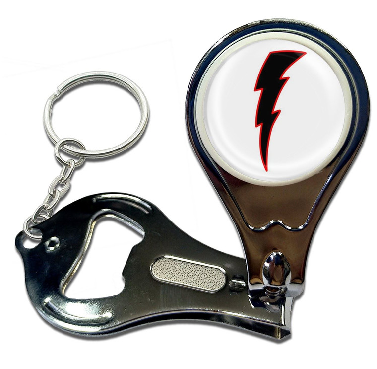 Lightning Bolt Black - Nail Clipper Bottle Opener