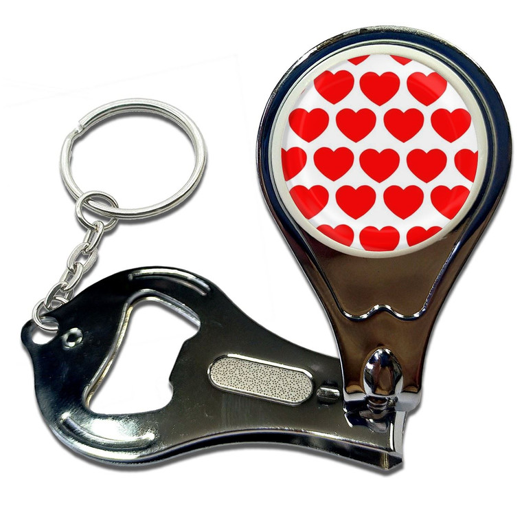 Heart Pattern - Nail Clipper Bottle Opener