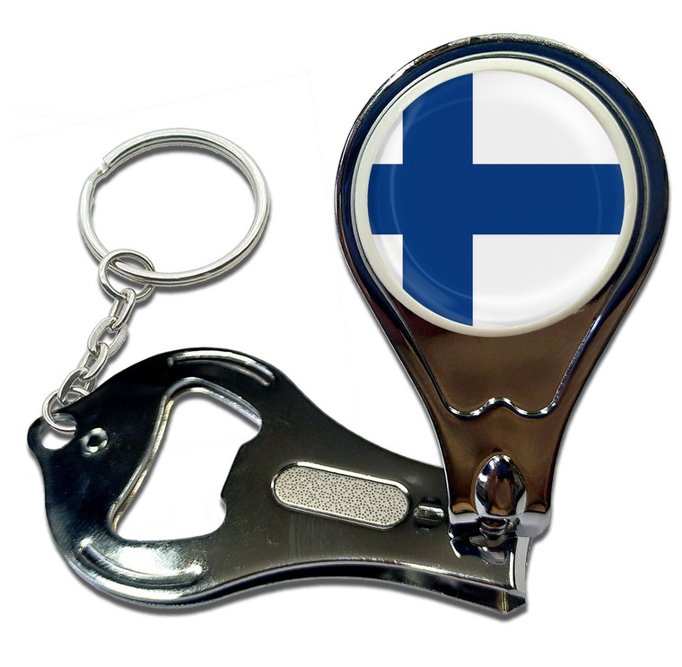 Finland Flag - Nail Clipper Bottle Opener