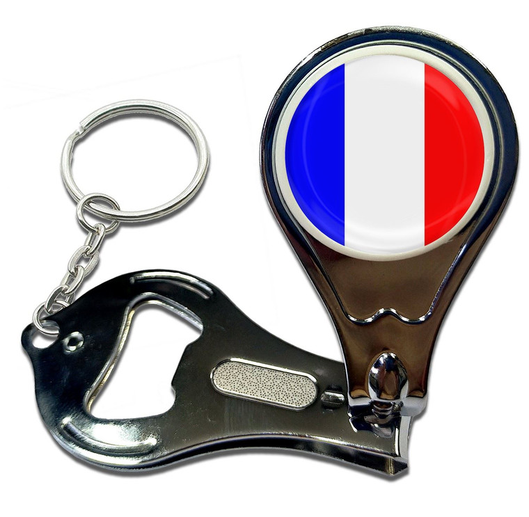 France Flag - Nail Clipper Bottle Opener