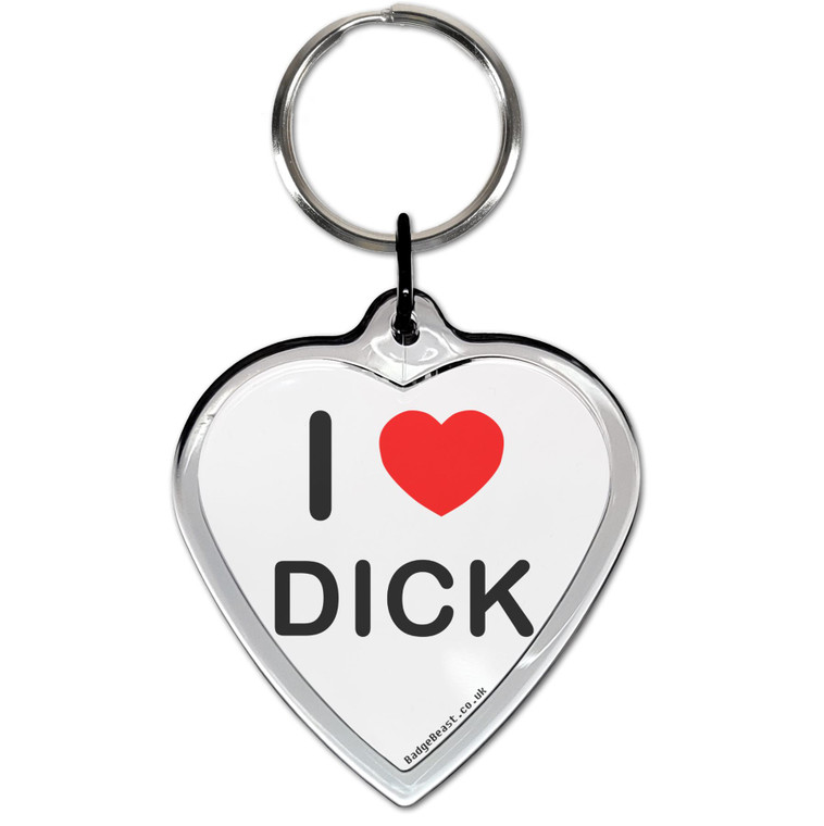 I Love Dick Small Heart Shaped Key Ring