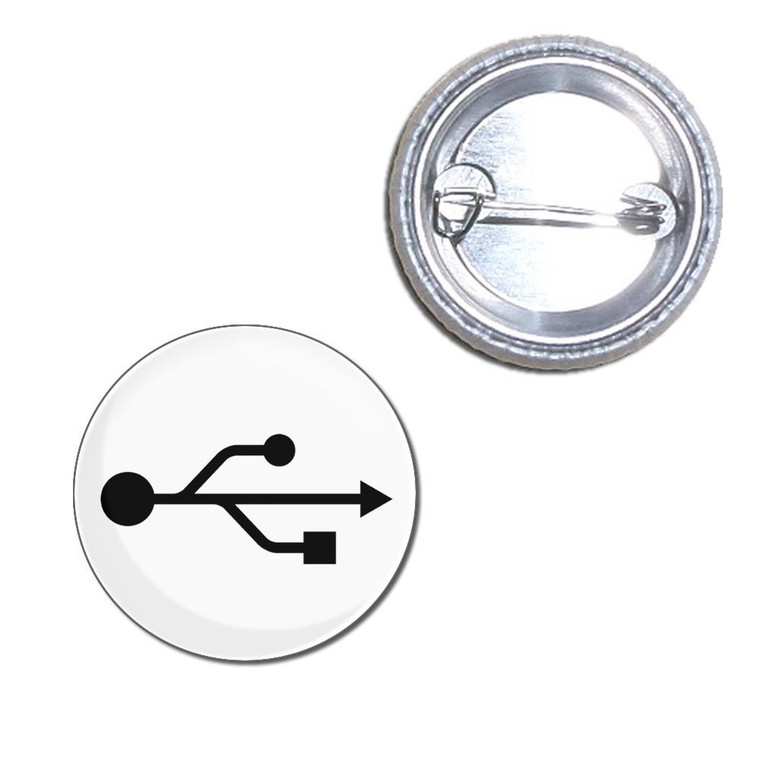 USB Logo - Button Badge