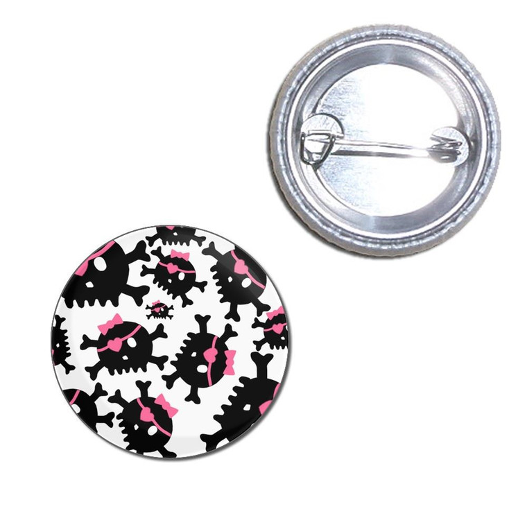 Skull Bow Pattern - Button Badge