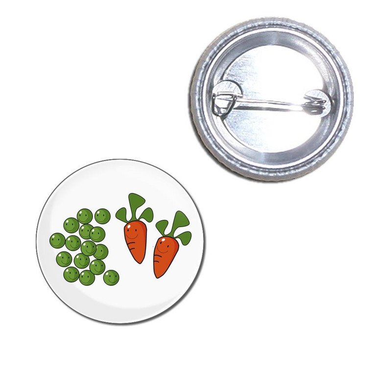 Peas and Carrots - Button Badge