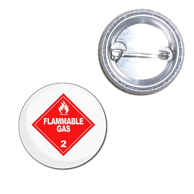 Flammable Gas - Button Badge