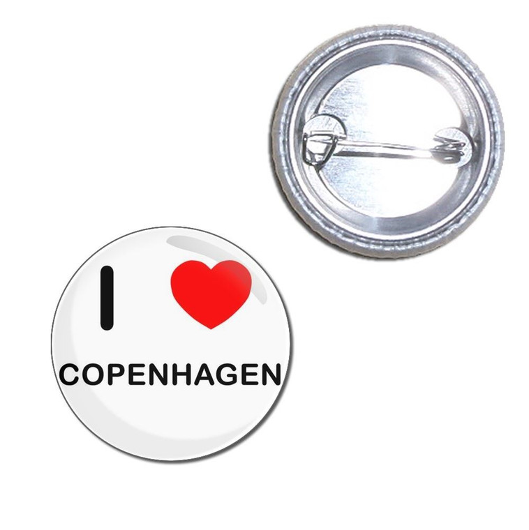 I Love Copenhagen - Button Badge