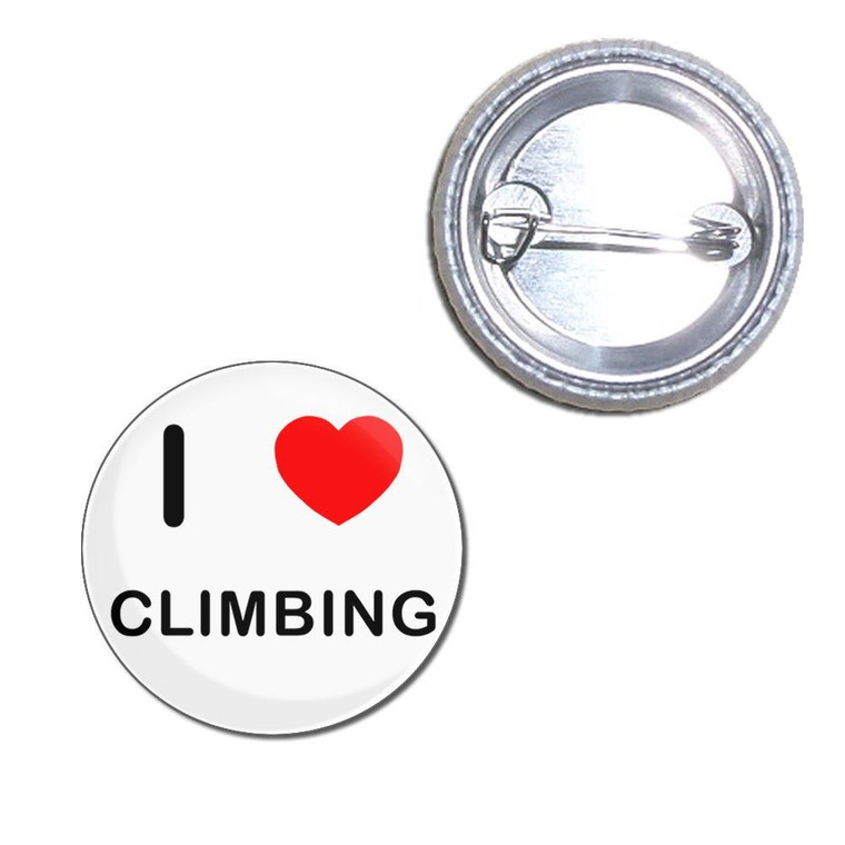 I Love Climbing - Button Badge