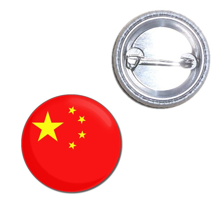 China Flag - Button Badge