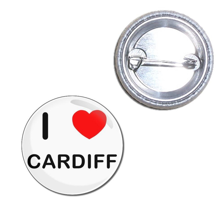 I Love Cardiff - Button Badge