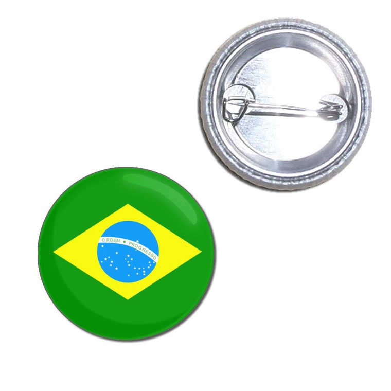 Brazil Flag - Button Badge