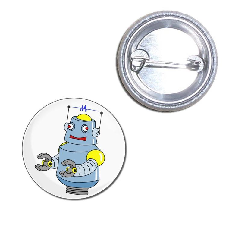 White Boy Robot - Button Badge