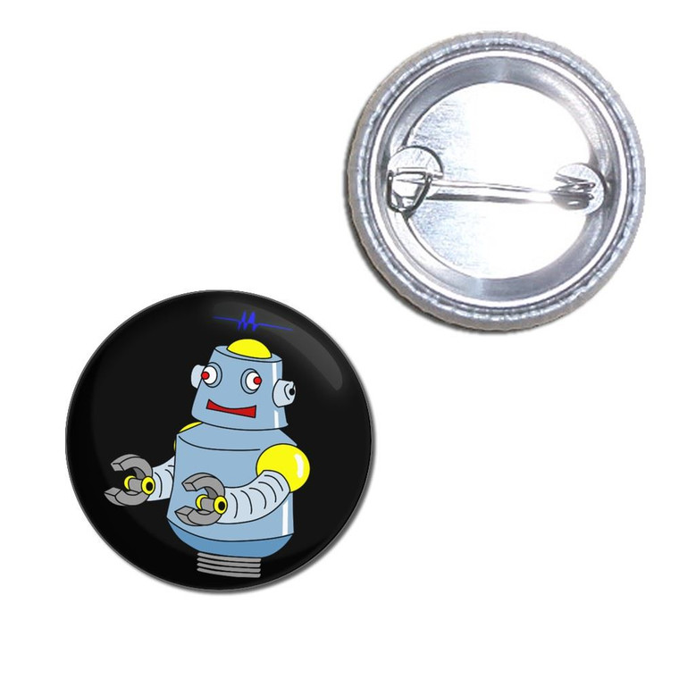 Black Boy Robot - Button Badge