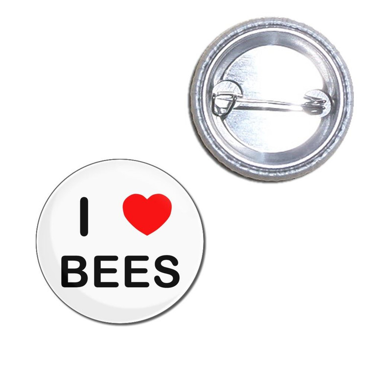 I Love Bees - Button Badge