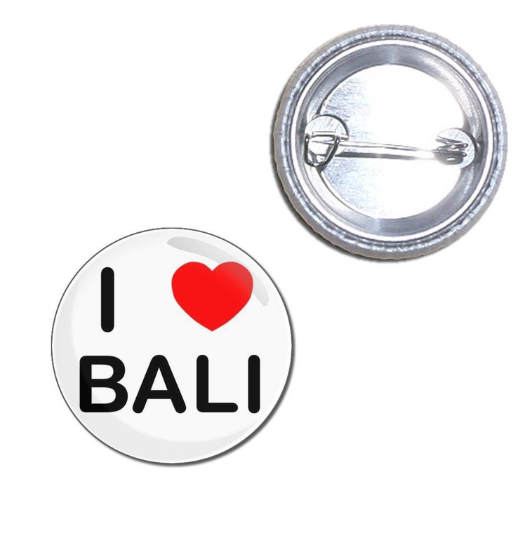 I Love Bali - Button Badge