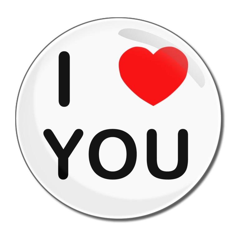 I Love You - Round Compact Mirror