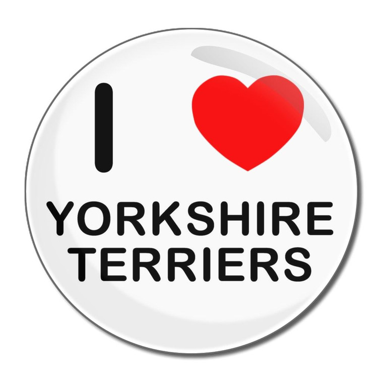 I Love Yorkshire Terriers - Round Compact Mirror