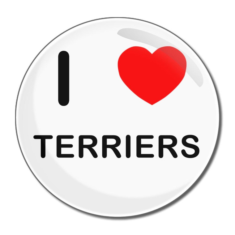 I Love Terriers - Round Compact Mirror