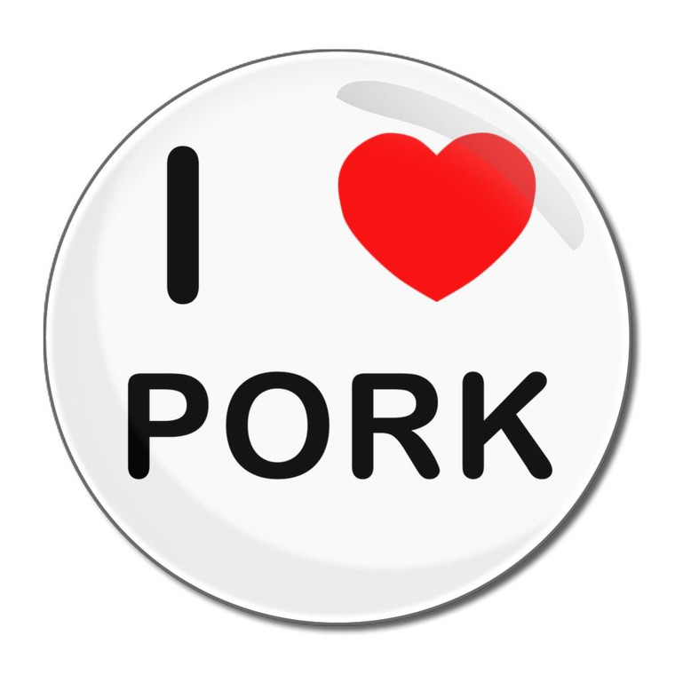 I Love Pork - Round Compact Mirror