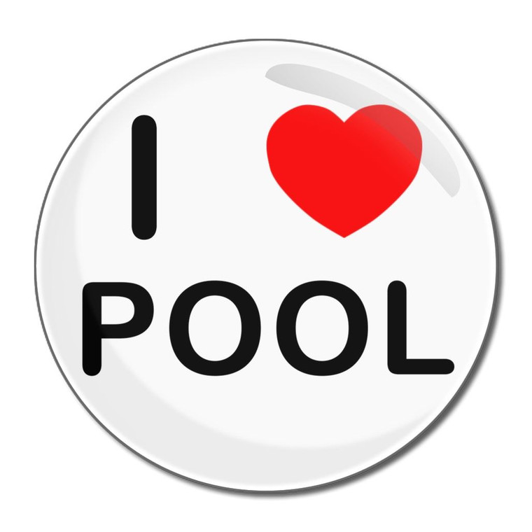 I Love Pool - Round Compact Mirror