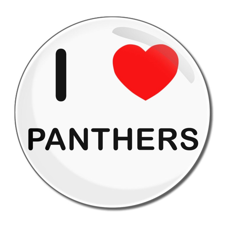 I Love Panthers - Round Compact Mirror