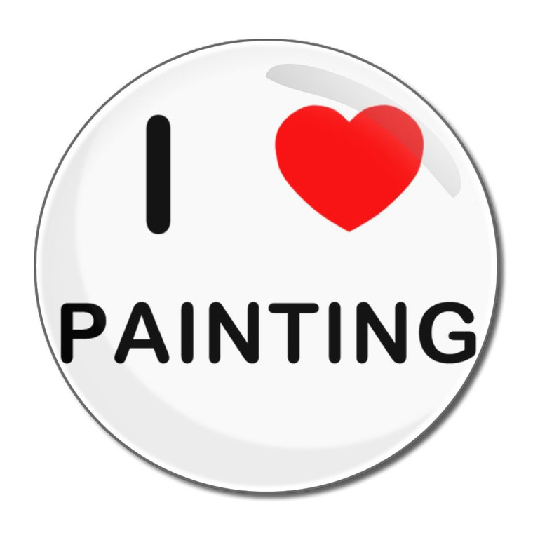 I Love Painting - Round Compact Mirror