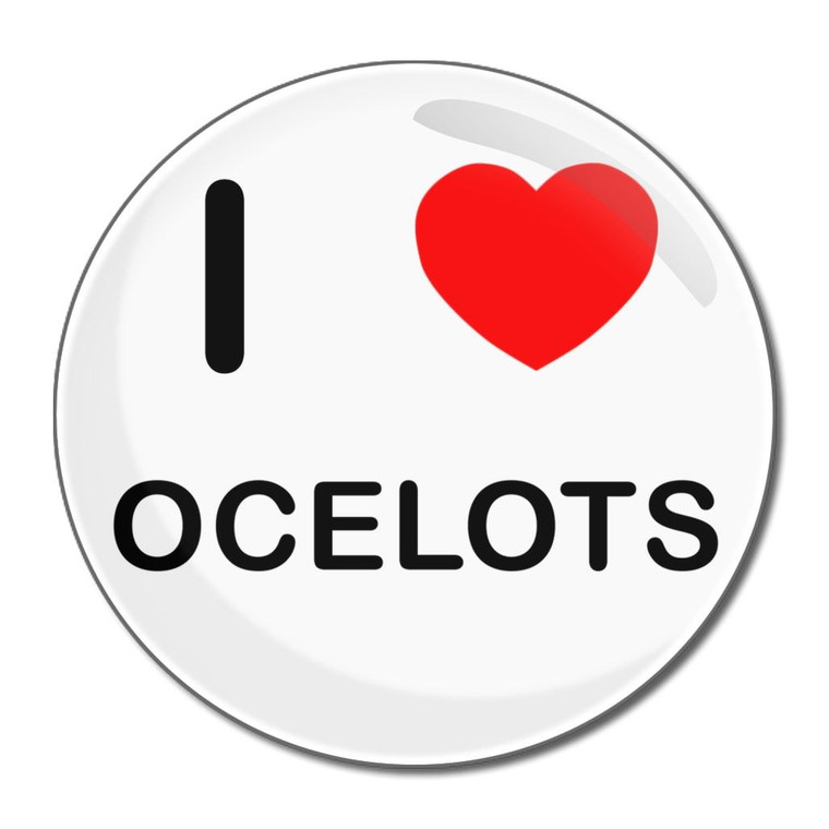 I Love Ocelots - Round Compact Mirror