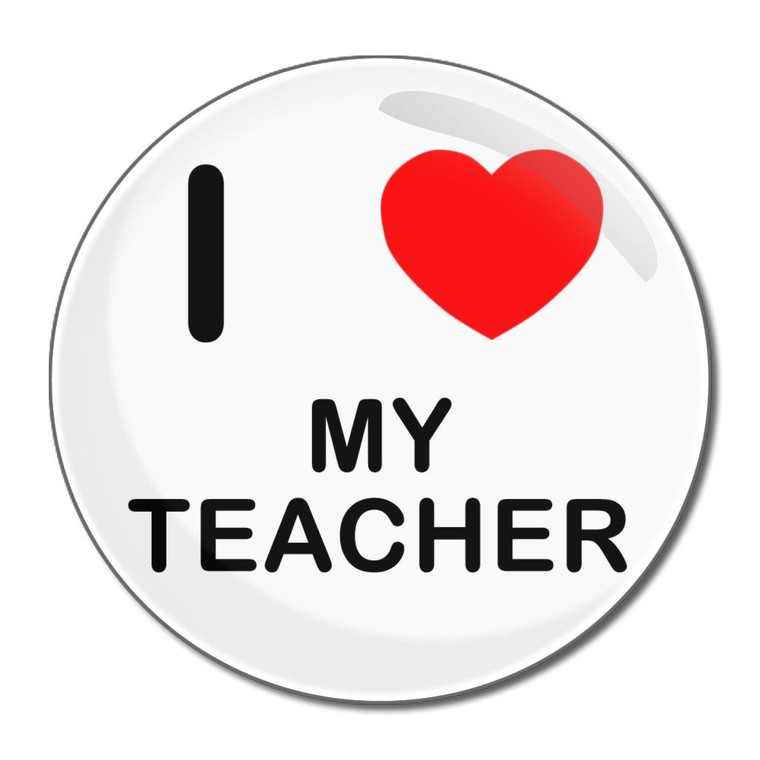 I Love My Teacher - Round Compact Mirror