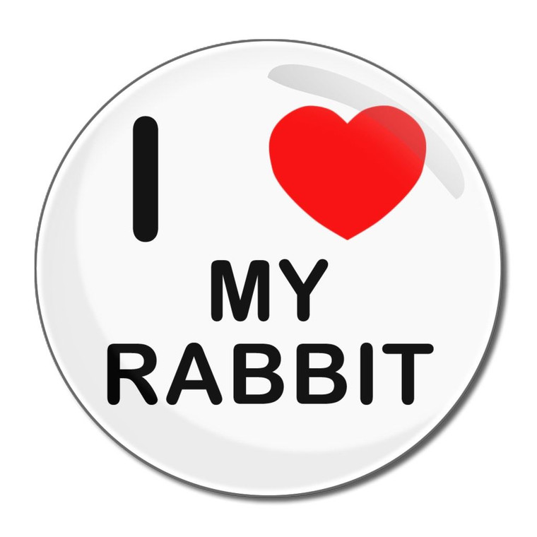I Love My Rabbit - Round Compact Mirror