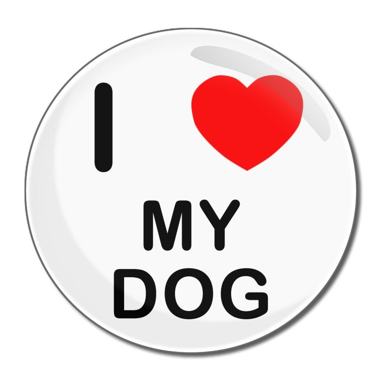 I Love My Dog - Round Compact Mirror