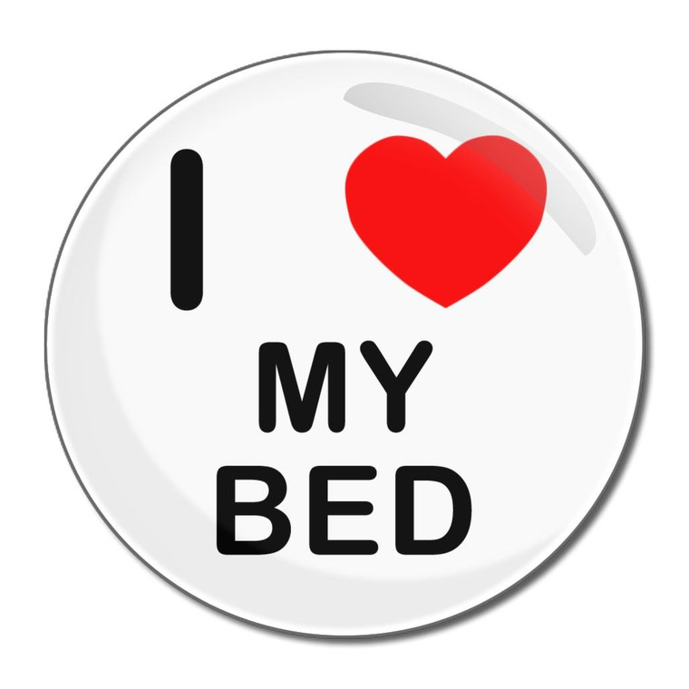 I Love My Bed - Round Compact Mirror