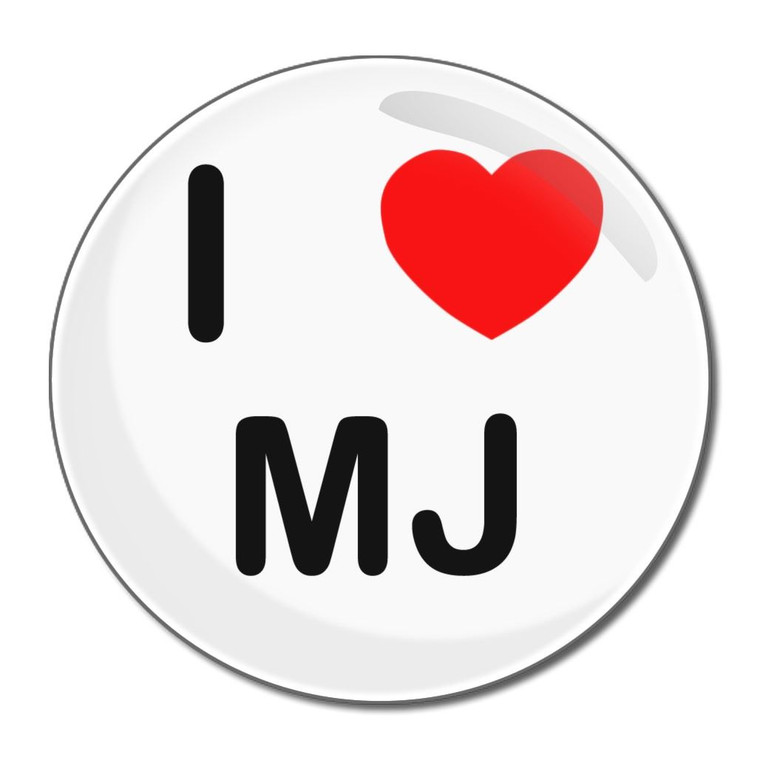 I Love MJ - Round Compact Mirror