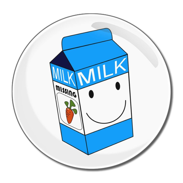 Milk Carton - Round Compact Mirror