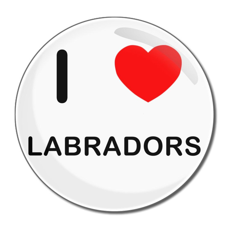 I Love Labradors - Round Compact Mirror