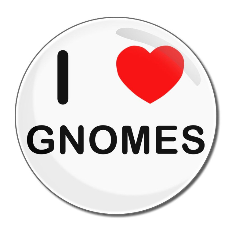 I Love Gnomes - Round Compact Mirror