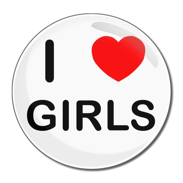 I Love Girls - Round Compact Mirror