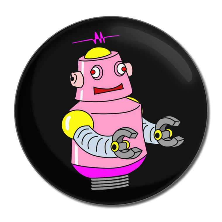 Black Girl Robot - Round Compact Mirror