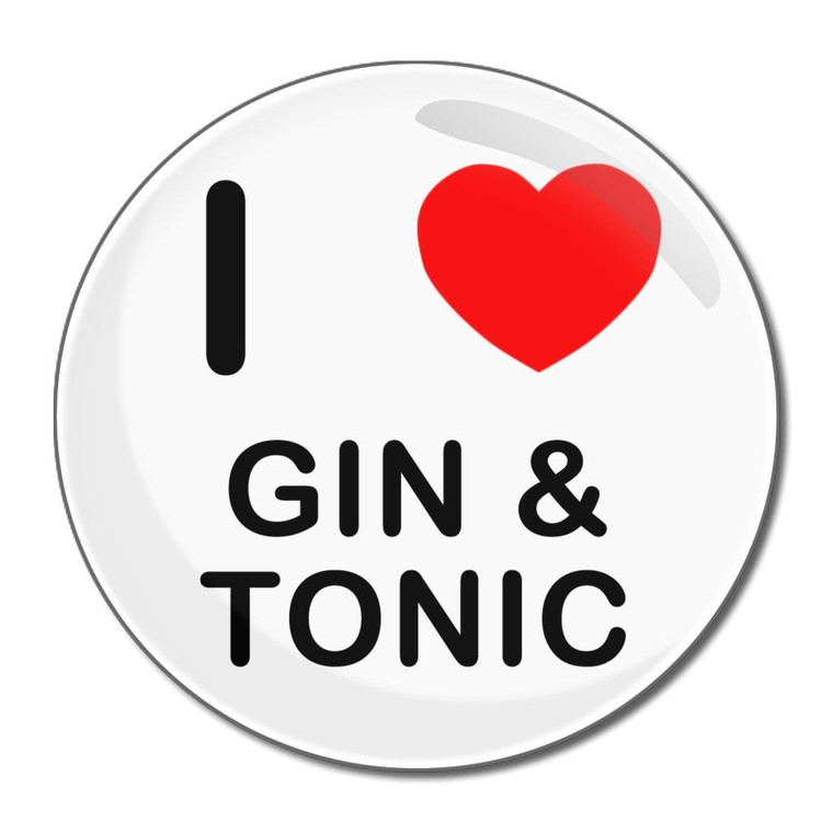 I Love Gin and Tonic - Round Compact Mirror
