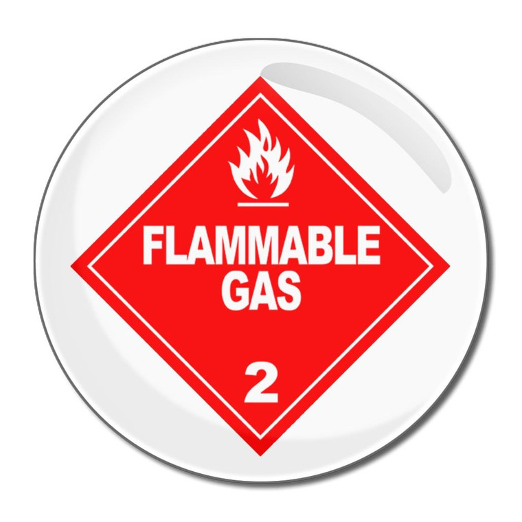 Flammable Gas - Round Compact Mirror