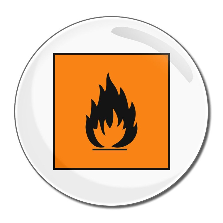 Flammable - Round Compact Mirror