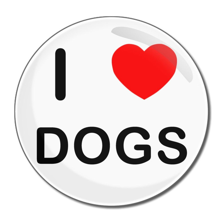 I Love Dogs - Round Compact Mirror