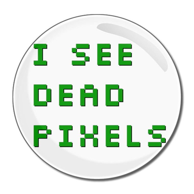 I See Dead Pixels - Round Compact Mirror