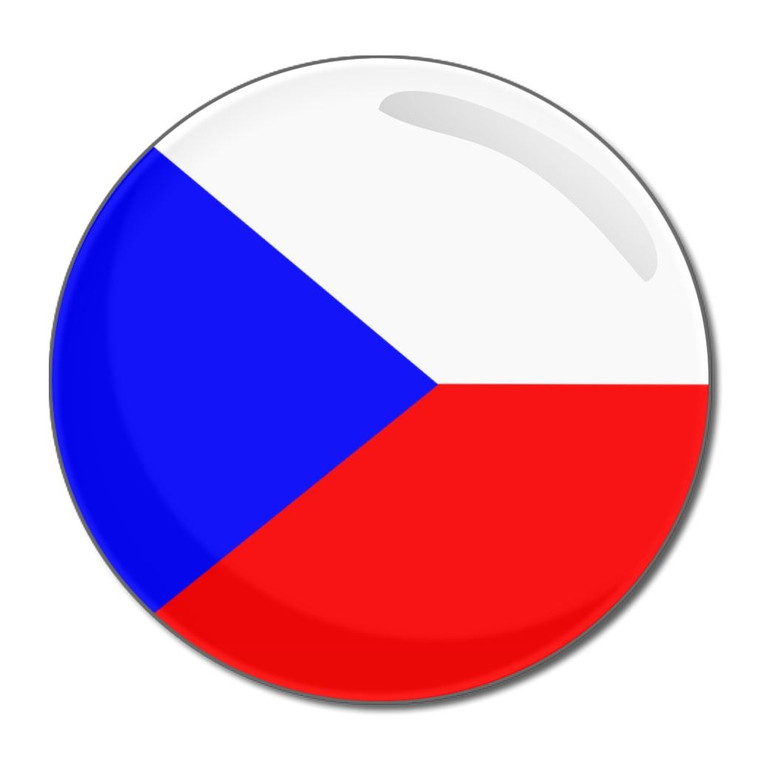 Czech Republic Flag - Round Compact Mirror