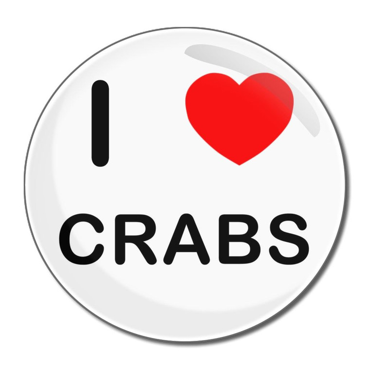 I Love Crabs - Round Compact Mirror