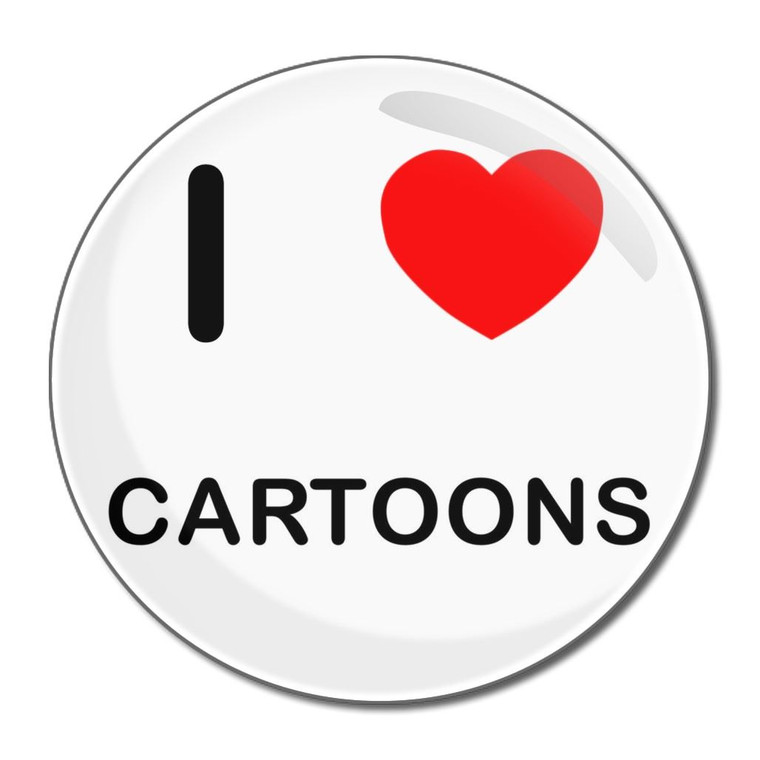 I Love Cartoons - Round Compact Mirror