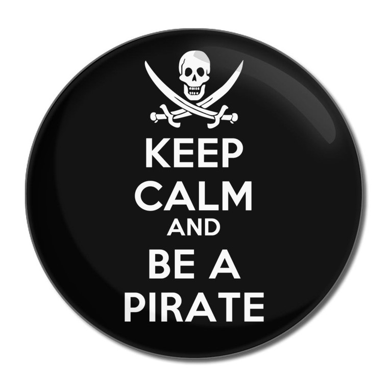 Keep Calm and Be A Pirate - Round Compact Mirror